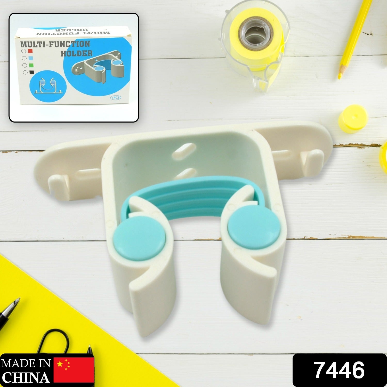 7446 Multifunctional Holder With 4 Screw Wall Mounted Broom Organizer Cleaning Tools Holder Hanger, Hanging Hook for Bathroom Kitchen, Multi Function Holder Garage Clip Bike Hanger Wall Mount Set (1 Pc) 7446 Multifunctional Holder With 4 Screw Wall Mounted Broom Organizer Cleaning Tools Holder Hanger, Hanging Hook for Bathroom Kitchen, Multi Function Holder Garage Clip Bike Hanger Wall Mount Set (1 Pc)